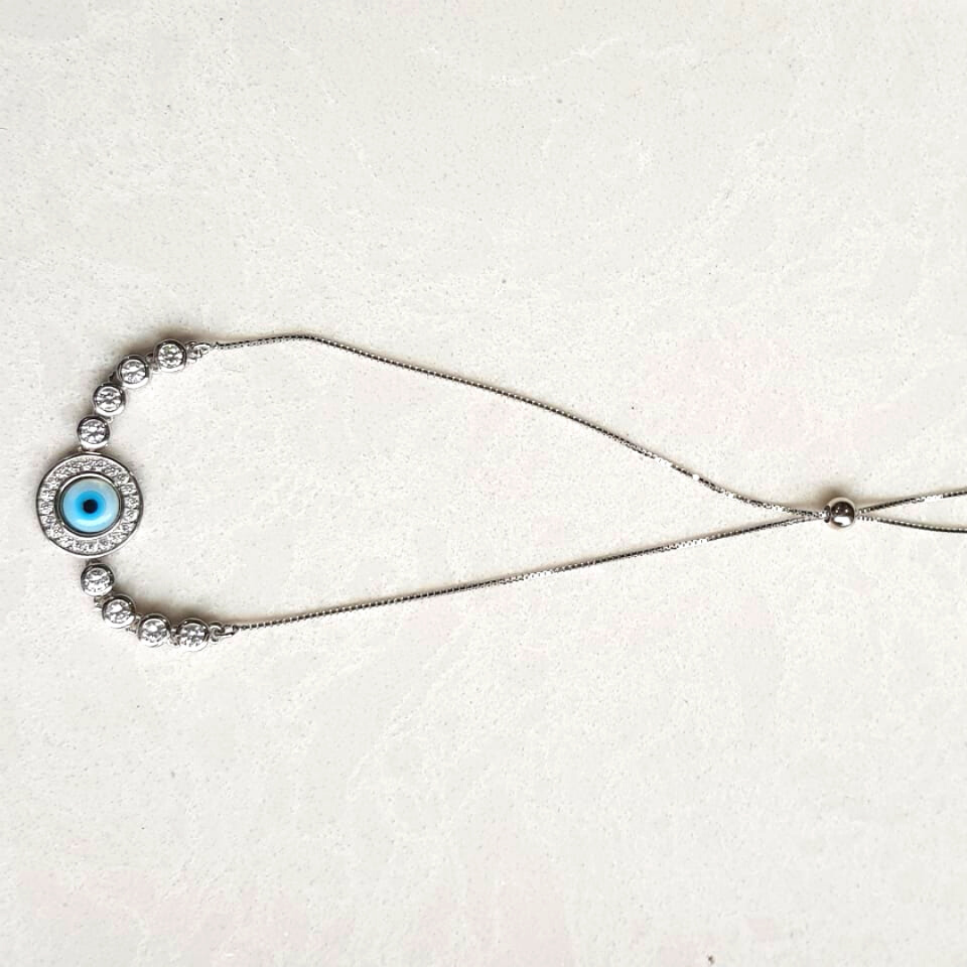 Evil Eye Pull Chain Bracelet
