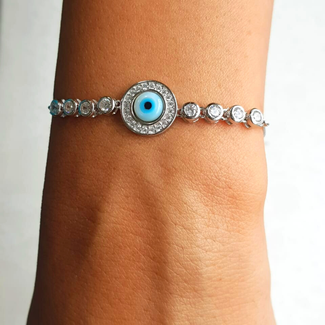 Evil Eye Pull Chain Bracelet