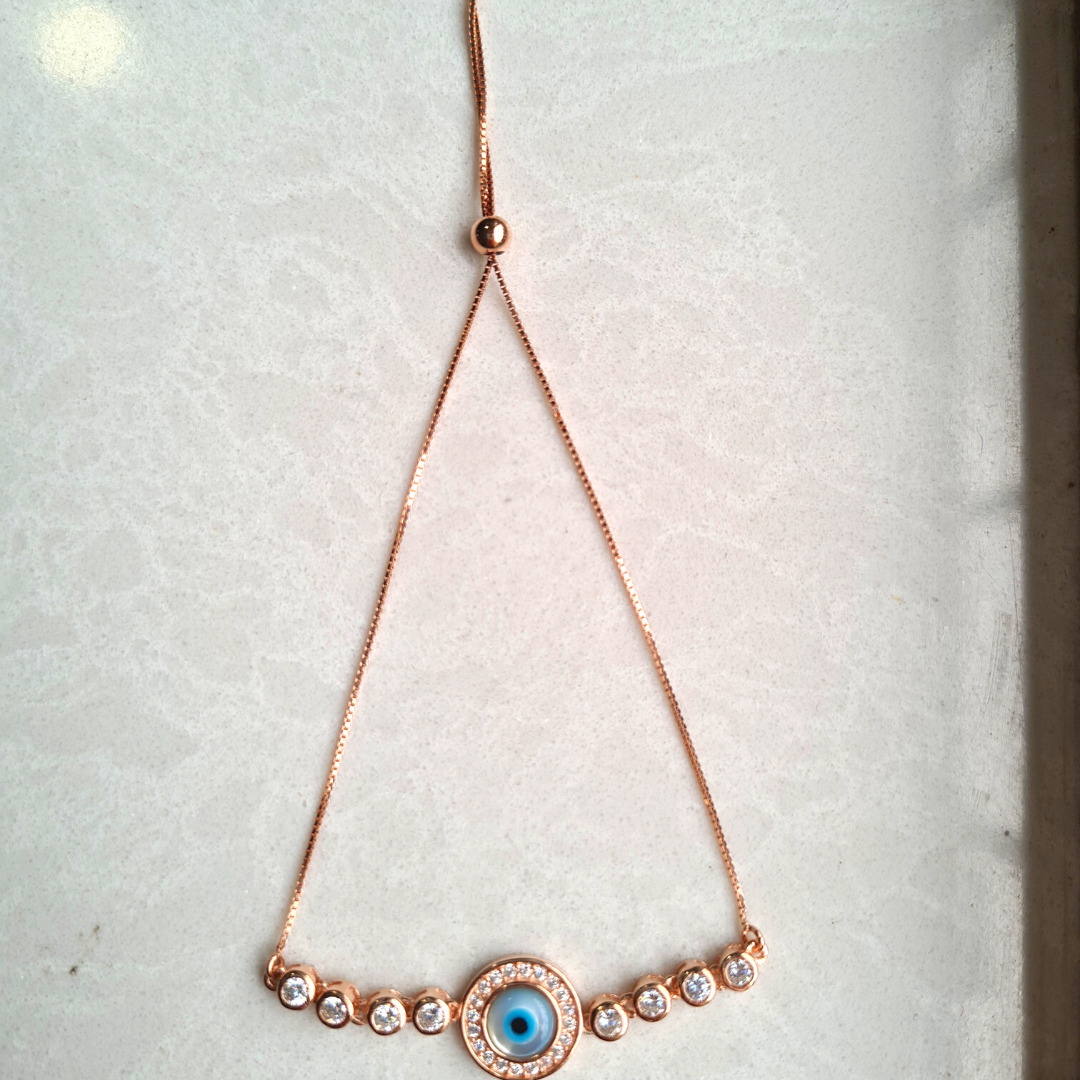 Evil Eye Pull Chain Bracelet