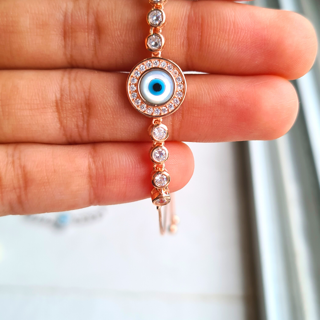 Evil Eye Pull Chain Bracelet