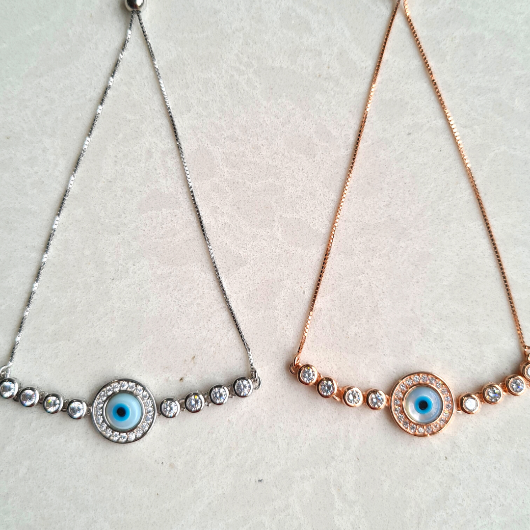 Evil Eye Pull Chain Bracelet