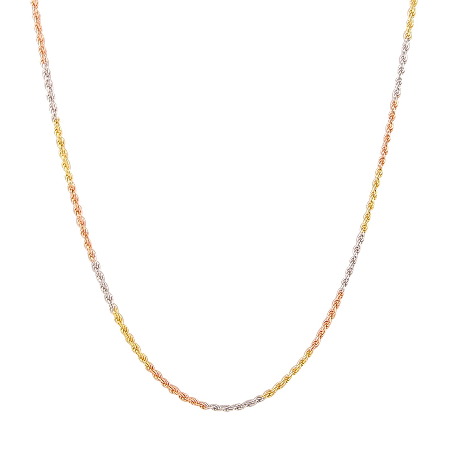 Tricoloured Sleek Rope Chain