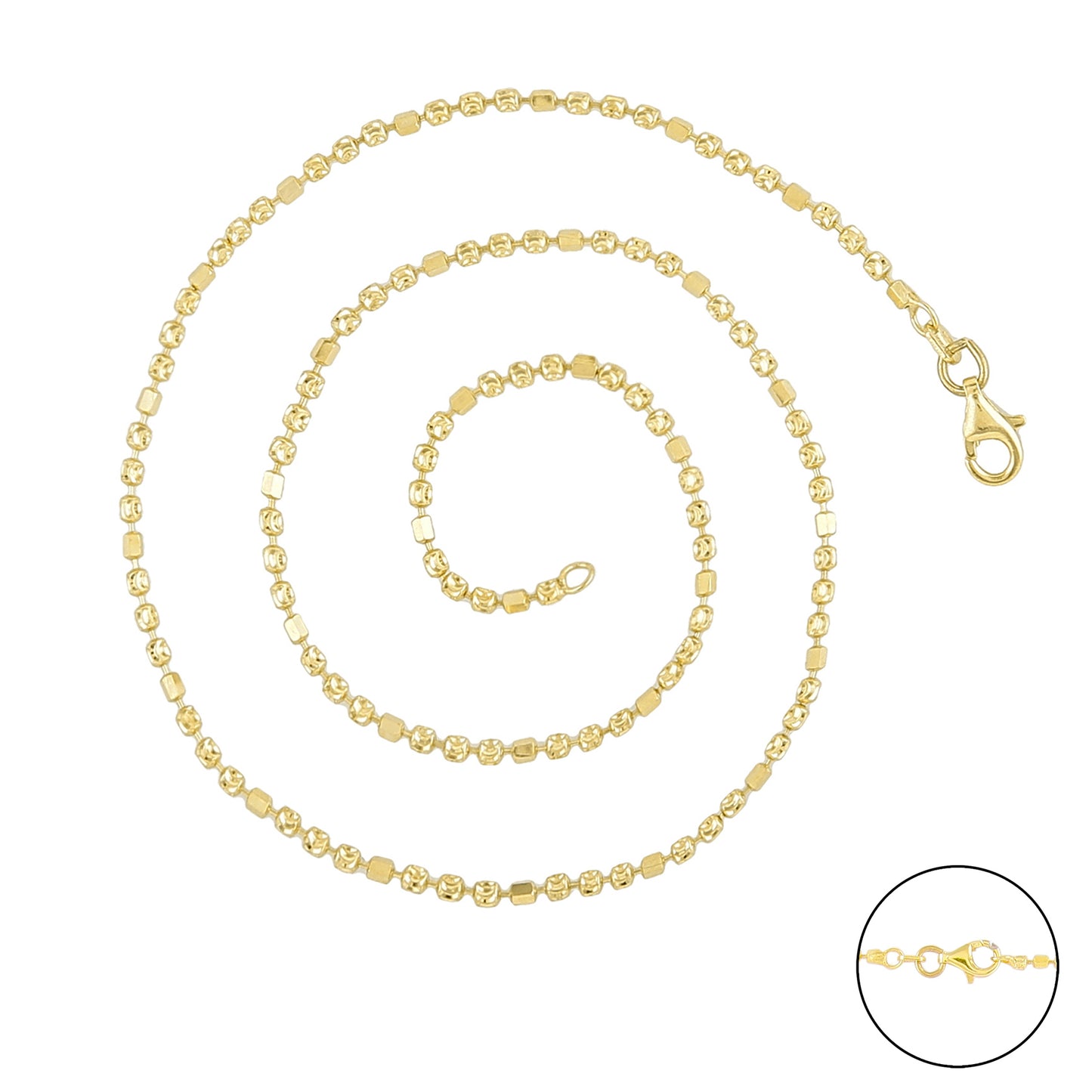 Gold Beads and Tube chain