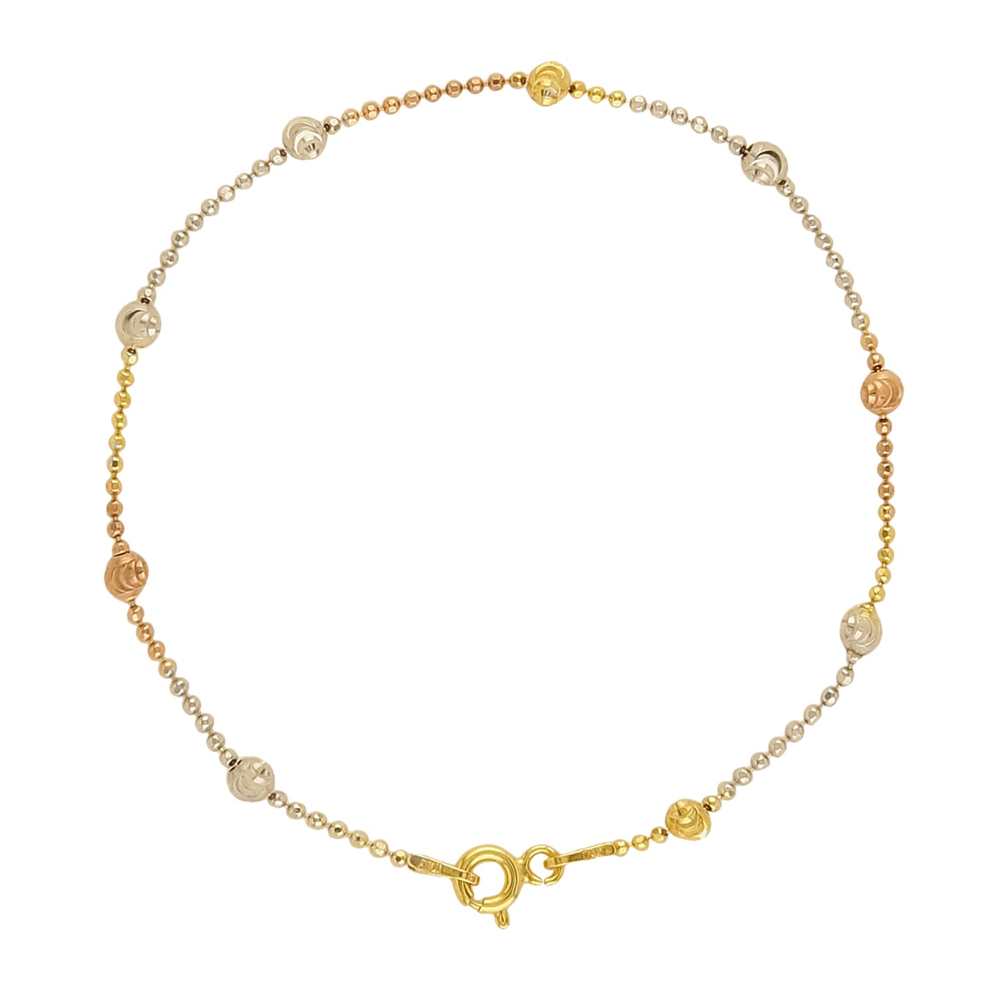 Tricolour Bead and Ball Bracelet (Loose)