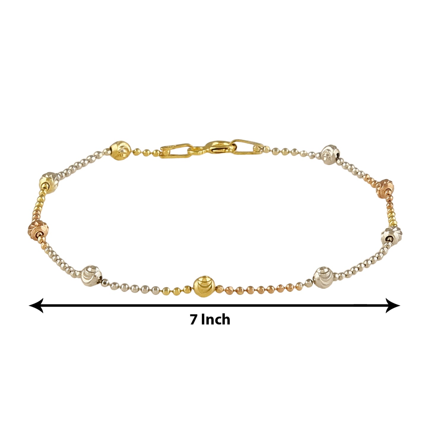 Tricolour Bead and Ball Bracelet (Loose)