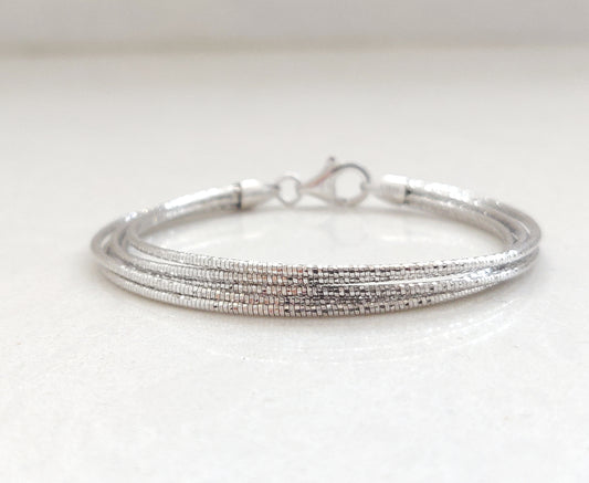 Multi-strands Bracelet - Silver (5 lines)