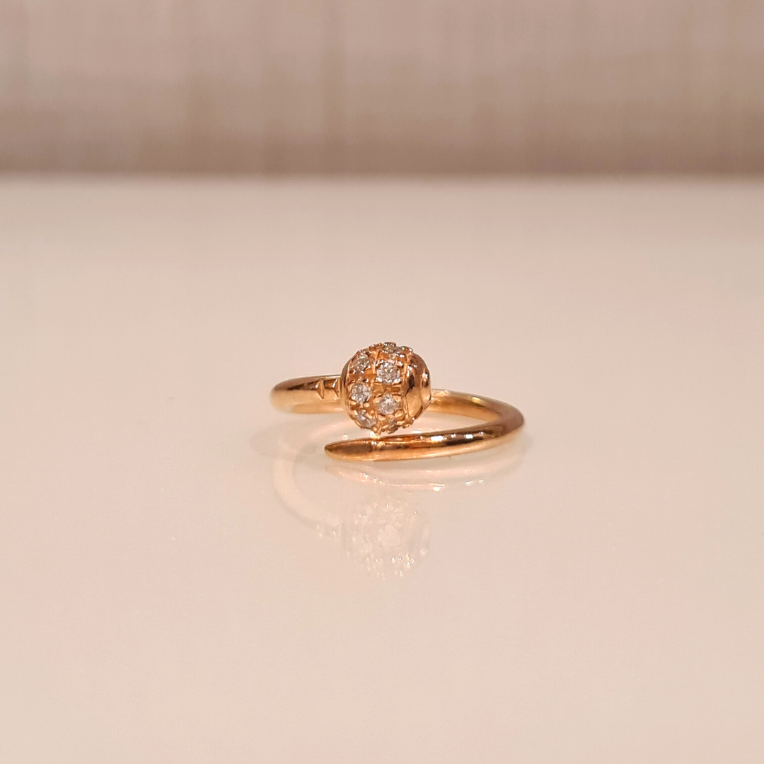 Studded Balls Ring (Rose Gold)